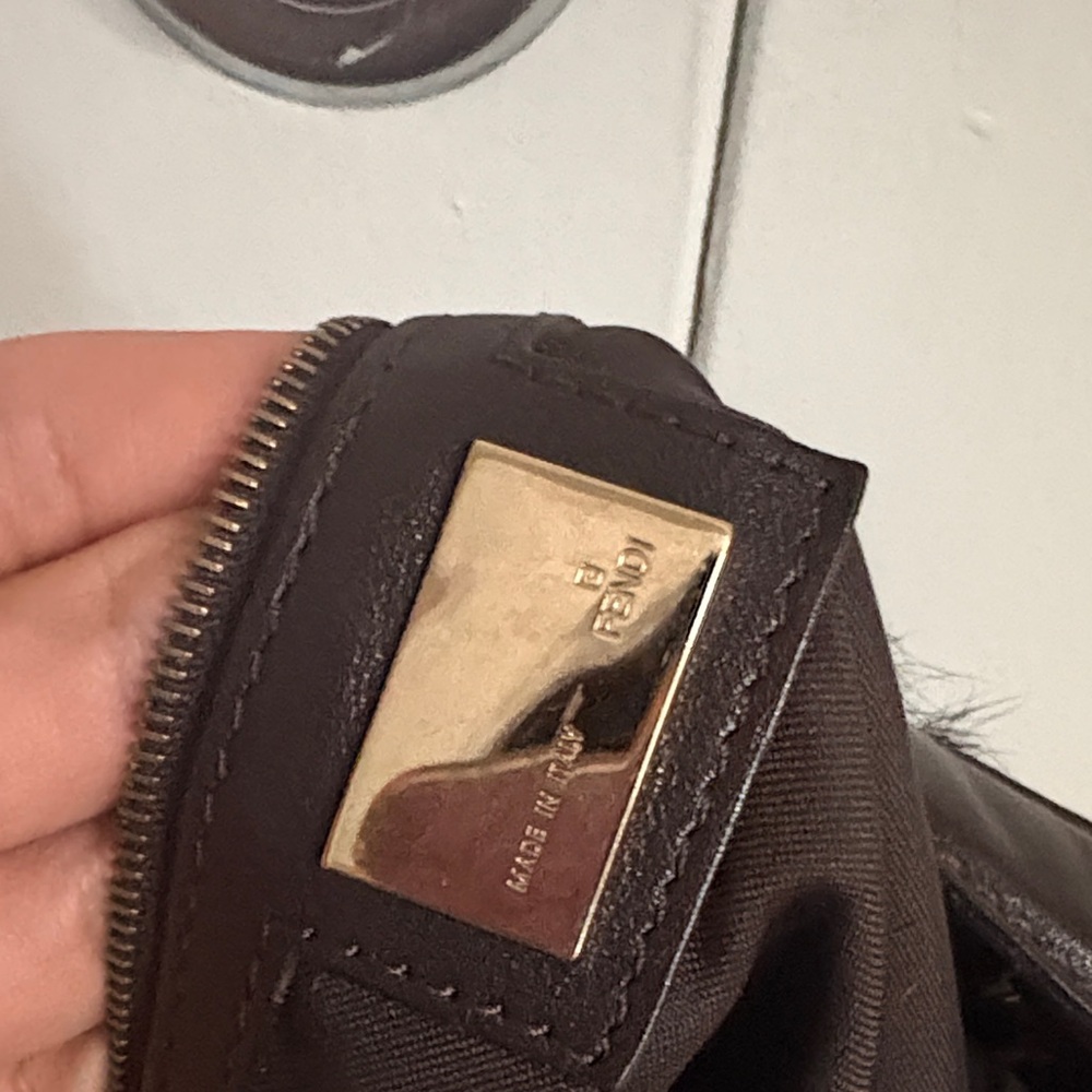 FENDI vintage calf hair hobo drawstring bag - Picture 12 of 17